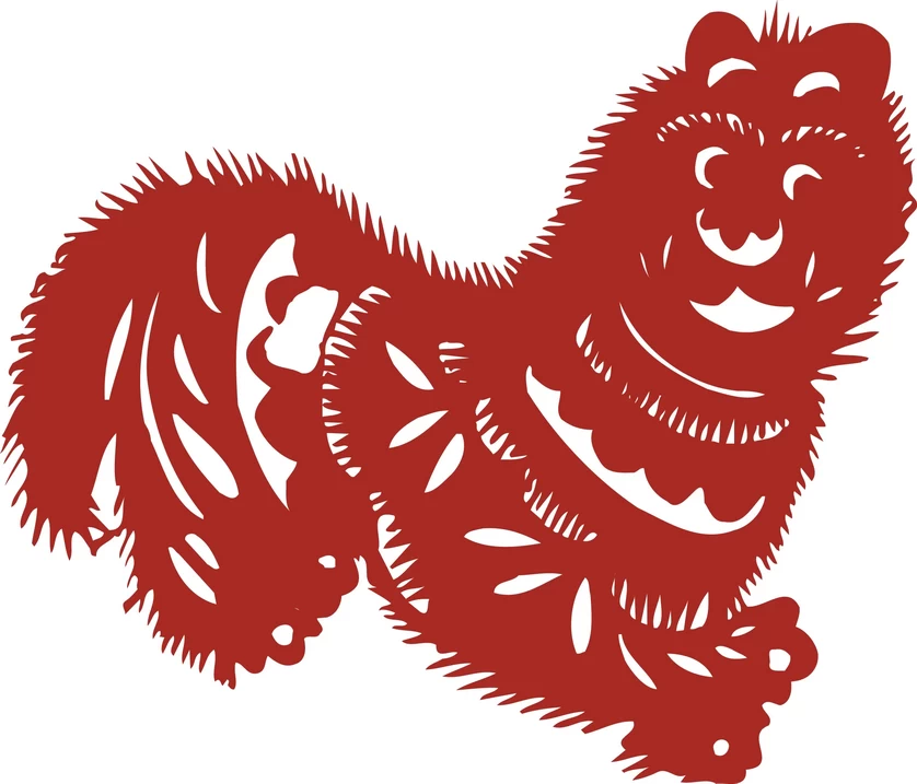 中国风中式传统喜庆民俗人物动物窗花剪纸插画边框AI矢量PNG素材【553】